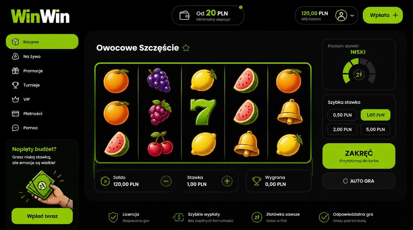 Mały budżet i przyjazna oferta depozytu w Winwinbet
