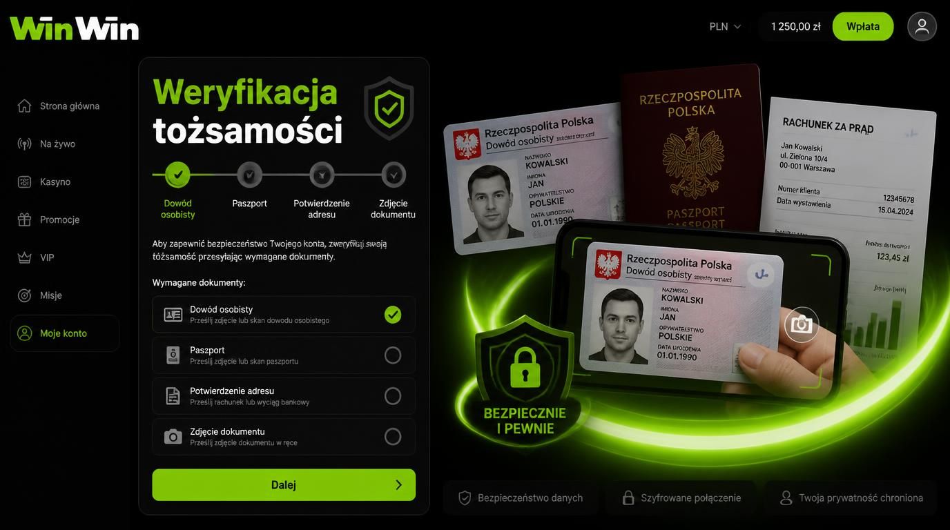 proces weryfikacji tożsamości w Winwinbet Casino z dokumentami